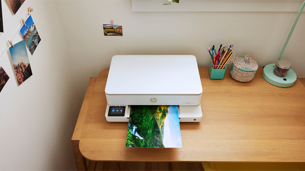 HP Envy 6100 Portobello Catalog WhiteBG Top open